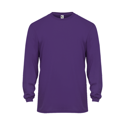 Badger Sport C2 L/S Tee, Sizes 2XL-4XL (510400-001808), Color 'Purple'